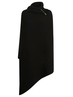 Balenciaga Ribbed Knit Wrap Cape