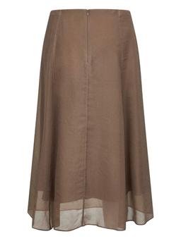 Brunello Cucinelli Silk Midi Skirt