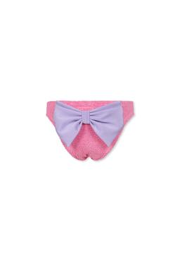MC2 Saint Barth Pink Swim Briefs For Girl With Bow