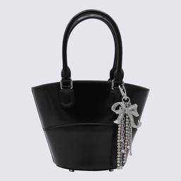 self-portrait Black Leather Top Handle Bag
