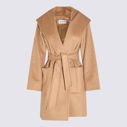 Max Mara Light Brown Wool Rialto Coat