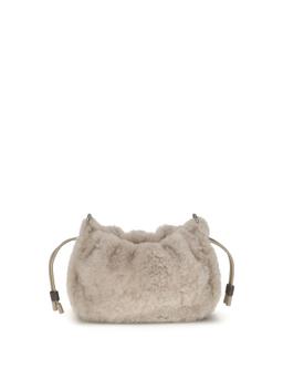 Brunello Cucinelli Mellow Mini Shearling Shoulder Bag