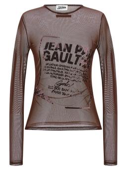 Jean Paul Gaultier the Burgundy Embroidered Top