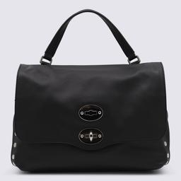 Zanellato Black Leather Postina Baby Top Handle Bag