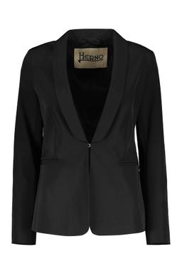 Herno Black Elegant Blazer, Adaptable Fit.