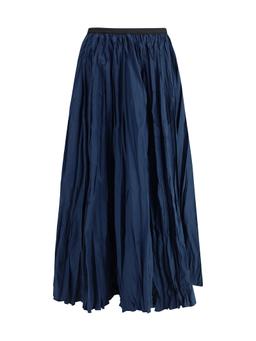 Sara Roka Crinkle-effect Design Pleated Midi Skirt