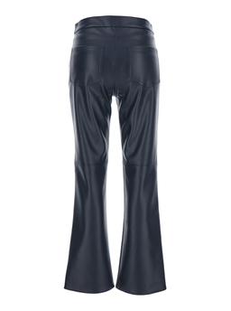 'S Max Mara sublime Dark Blue Pants With Flared Leg In Eco Leather Woman