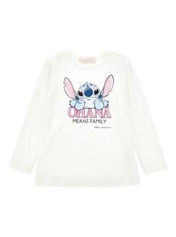 Monnalisa T-shirt St. ohana Jersey Jersey Cotone Stretch