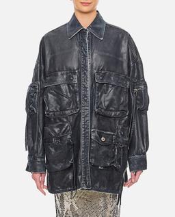 The Attico Mat Coated Canvas Bomber