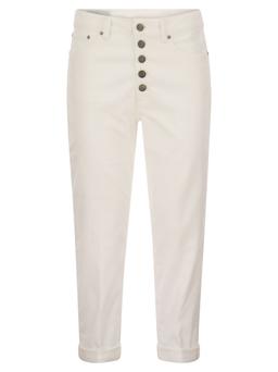 Dondup Koons - Multi-striped Velvet Trousers With Jewelled Buttons