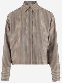 Max Mara Silk Twill Crop Shirt