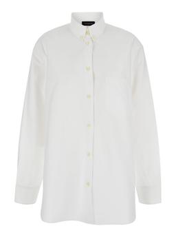 The Andamane White Shirt With Buttons In Cotton Blend Woman