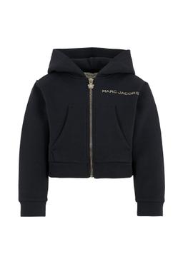 Marc Jacobs Blue Crop Sweatshirt For Girl With Logo