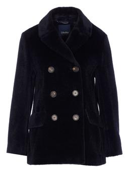 'S Max Mara's Max Mara Double-breasted Faux Fur Jacket