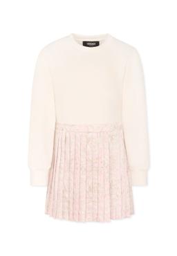 Versace White Dress For Girl With Medusa