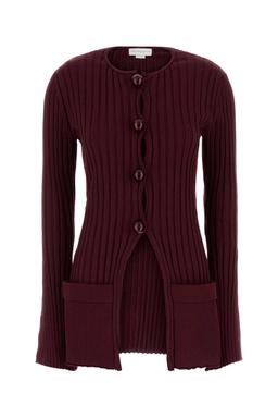 Stella McCartney Burgundy Cotton Cardigan