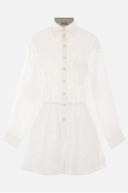 Zimmermann Crush Embroidred Playsuit