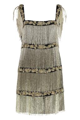 Alberta Ferretti Mini Dress With Fringes