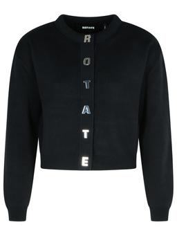 Rotate by Birger Christensen Black Cotton Blend Cardigan