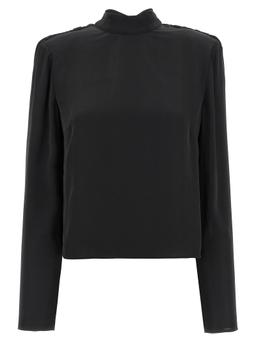 Rotate by Birger Christensen satin Drapy Back Top