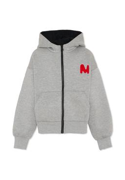 MSGM Grey Sweatshirt For Girl With Logo