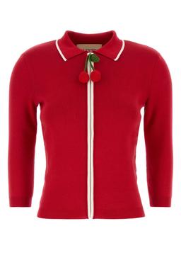 Valentino Red Cotton Cardigan