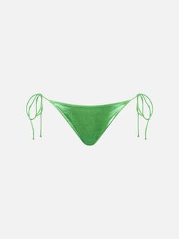 MC2 Saint Barth Woman Lamina Green Swim Briefs With Side Laces