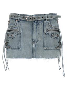 Balenciaga Cagole Denim Mini Skirt