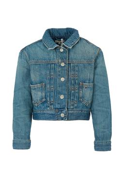 Tommy Hilfiger Blue Jacket For Girl With Logo