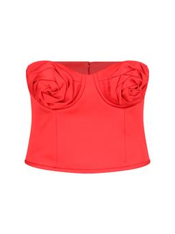 Marc Jacobs The Satin Rose Corsette Crop Top