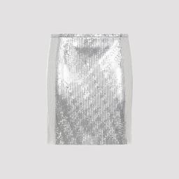 Paco Rabanne Metallic Miniskirt With High Waist And Chainmail Detail
