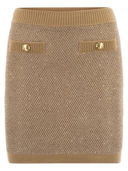 Elisabetta Franchi Knitted Skirt With Sequins