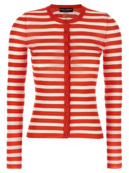 Dolce & Gabbana Striped Viscose Cardigan