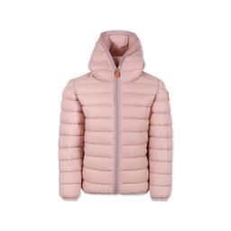 Save the Duck Pink Down Jacket For Girl With Logo