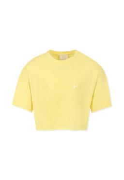 Givenchy Yellow Crop T-shirt For Girl With Logo