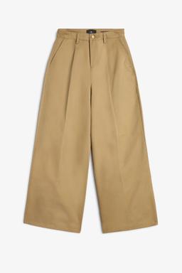7 For All Mankind Pleated Wide Trouser Twill Sand Storm