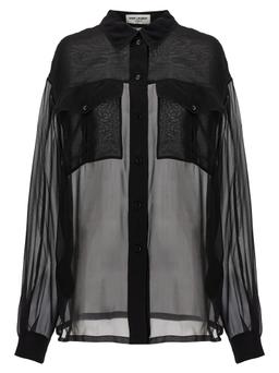 Saint Laurent Silk Crepe Muslin Shirt