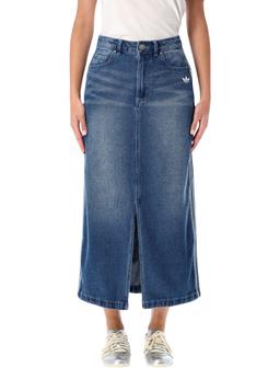 Adidas Originals Adicolor 3-stripes Denim Pencil Skirt