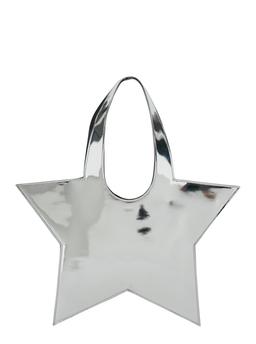 Coperni star Metallic Mini Handbag With Embossed Logo Lettering On The Front And Mirrored Effect In Leather Woman