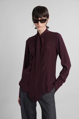 Stella McCartney Shirt In Bordeaux Silk