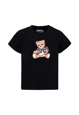 Moschino Black T-shirt For Girl With Teddy Bear