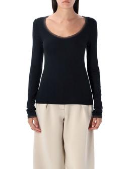 REMAIN Birger Christensen Ribbed Jersey Top