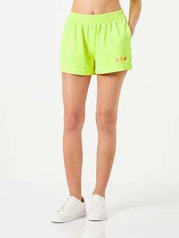 MC2 Saint Barth Woman Fluo Yellow Cotton Short Pants