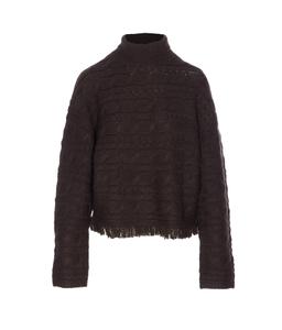 Guest in Residence Cropped Cable Sweater