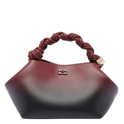 Small ganni Bou Bag In Red Shaded Leather Blend