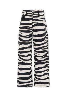 Marc Jacobs Black Trousers For Girl With Zebra Print