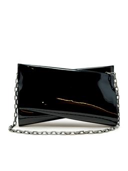 Christian Louboutin Black Patent Loubitwist Clutch Bag