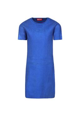 Diesel Blue Dress For Girl With Logo