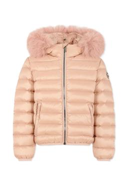 Colmar Pink Down Jacket For Girl With Logo