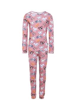 Molo Pink Pyjamas For Girl With Animal